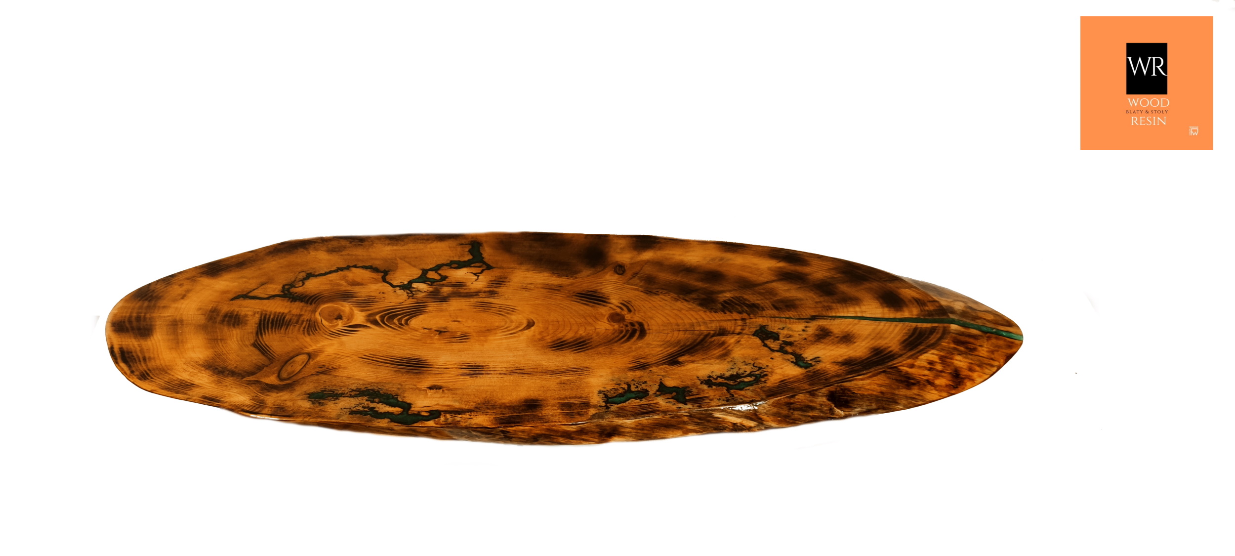 plaster dębowy opalany palnikiem i wypalany prądem, fraktale lichtenberga